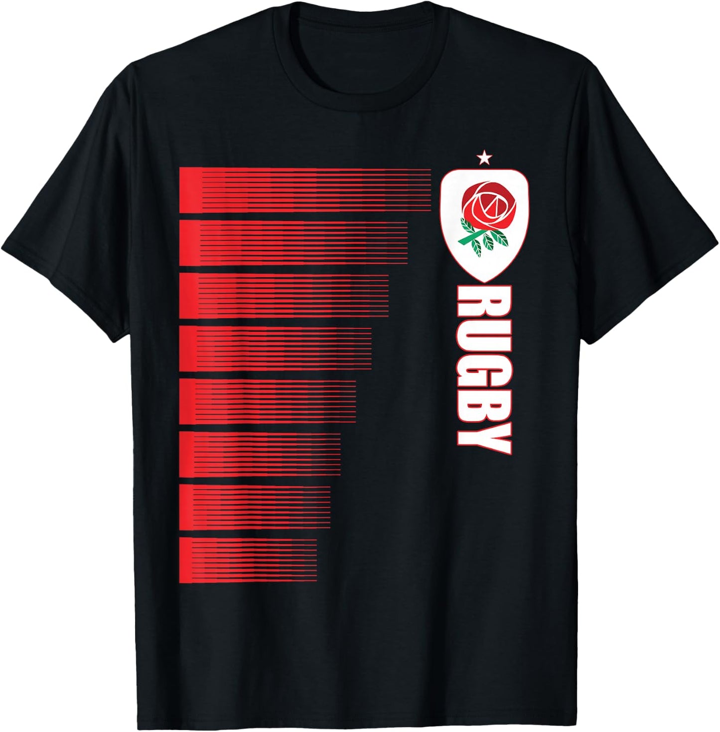 England Rugby Jersey English Rugby 2 Sided T-Shirt - T-Shirt | Black
