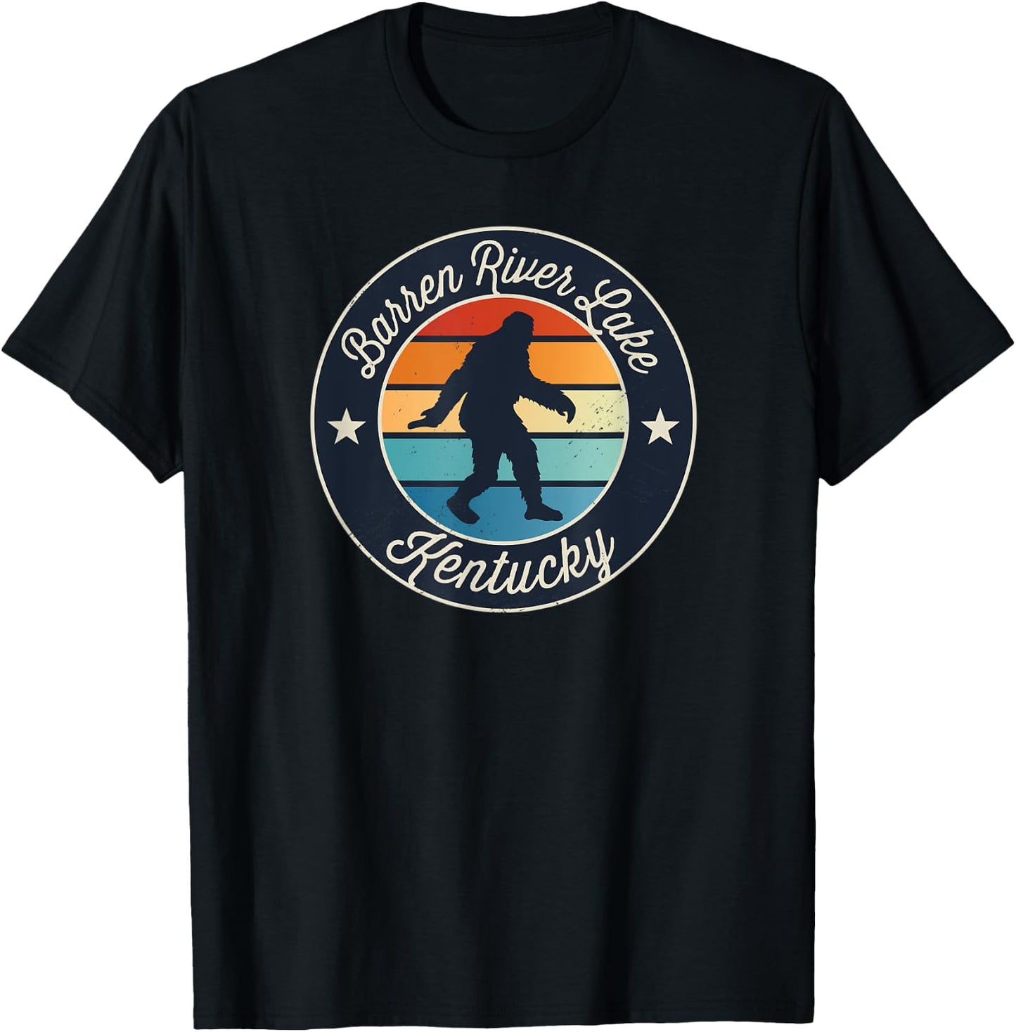 Barren River Lake Kentucky Sasquatch Souvenir T-Shirt - T-Shirt | Black