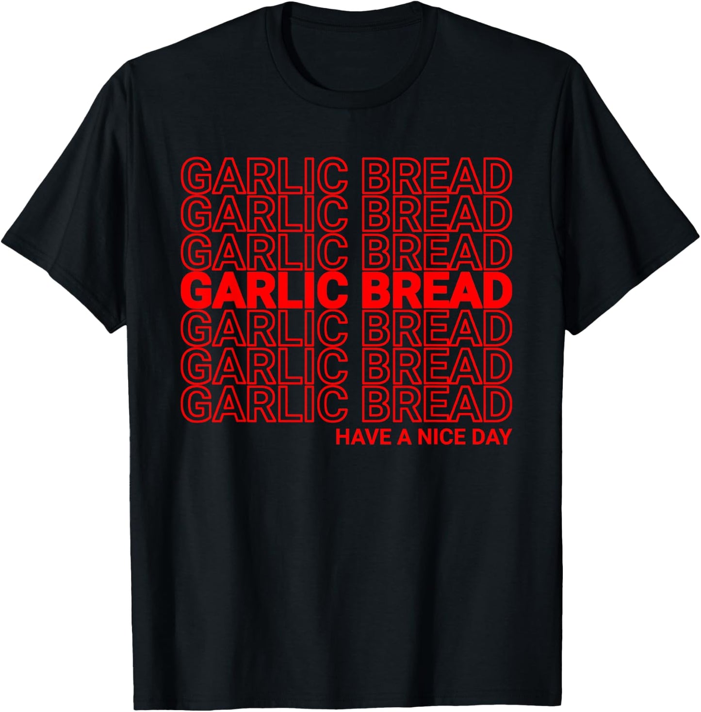 Garlic Bread Thank You Bag Parody T-Shirt - T-Shirt | Black