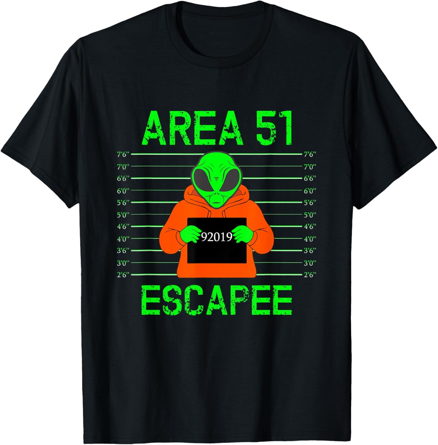 Area 51 Escapee - Funny Alien Costume T-Shirt - T-Shirt | Black