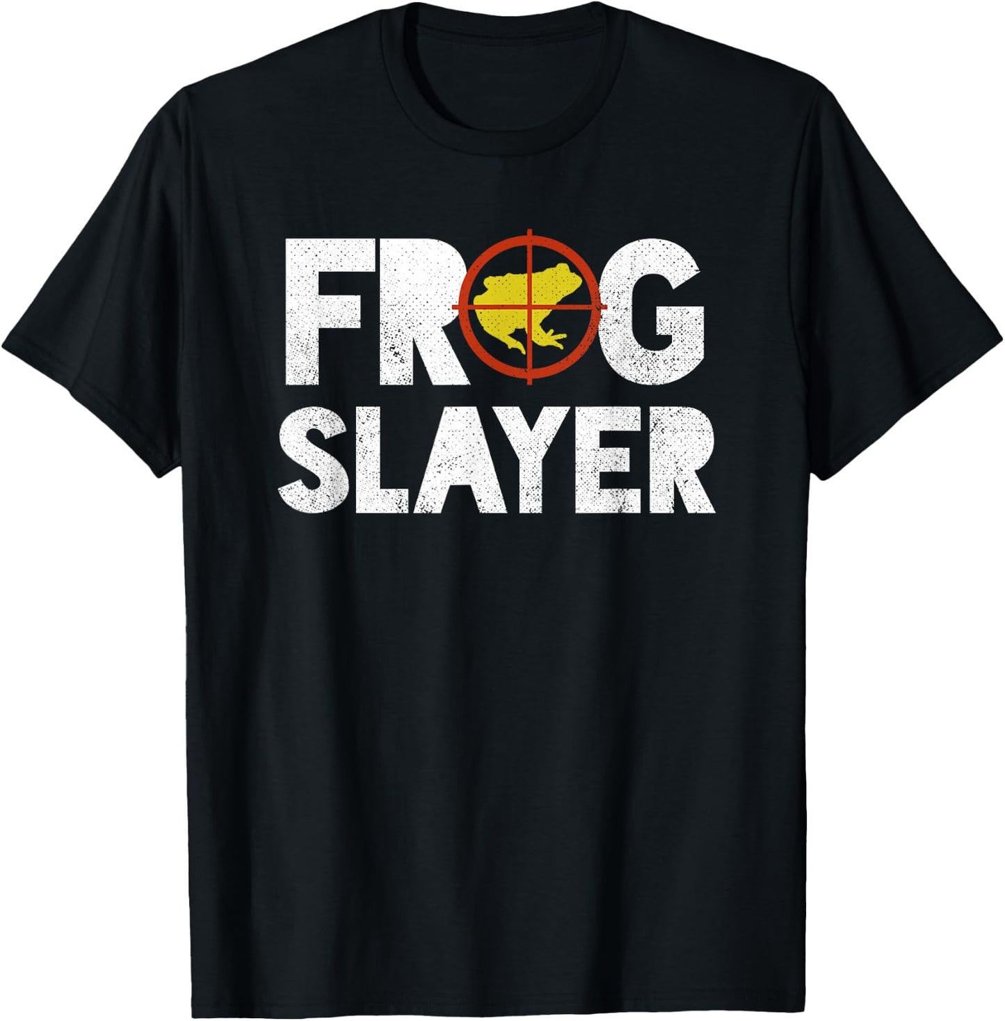 Frog Slayer Bullfrog Hunting Gift Gigging T-Shirt - T-Shirt | Black