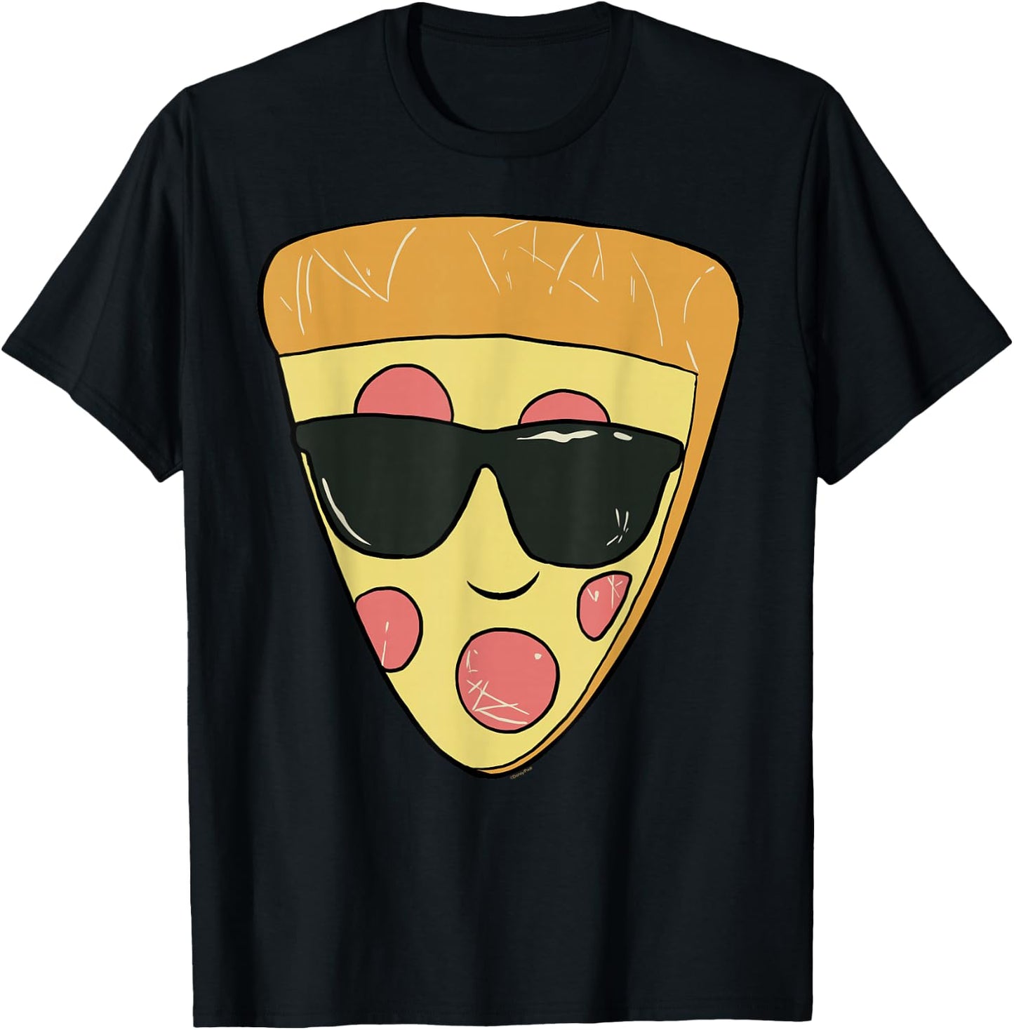 Disney and Pixar's Toy Story 5 Pizza with Sunglasses Sketch T-Shirt - T-Shirt | Black