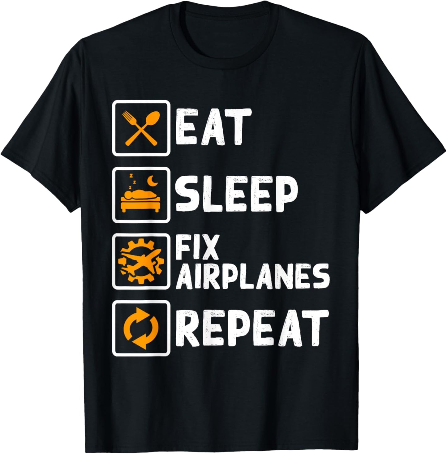 Funny Airplane Mechanic Aircraft Aviation Technician Gift T-Shirt - T-Shirt | Black