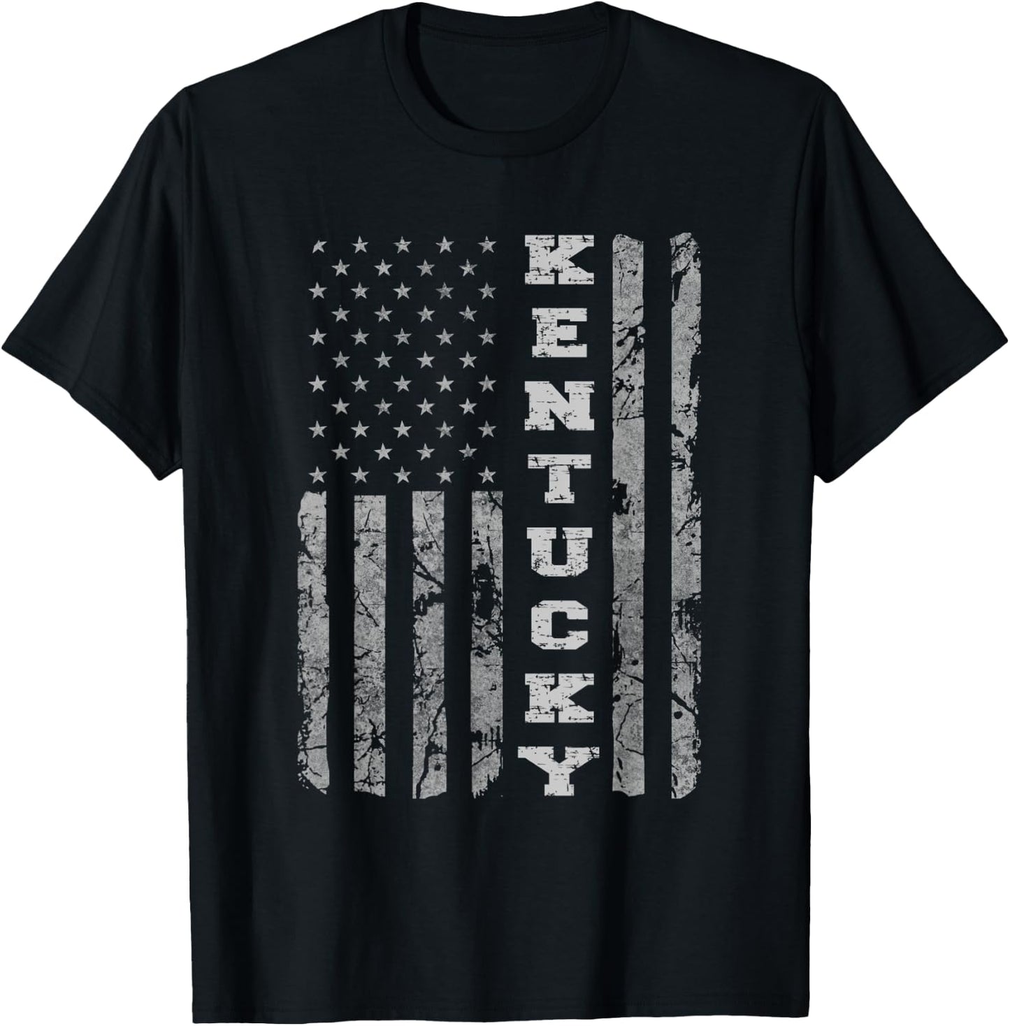 Kentucky Pride, American Flag T-Shirt - T-Shirt | Black