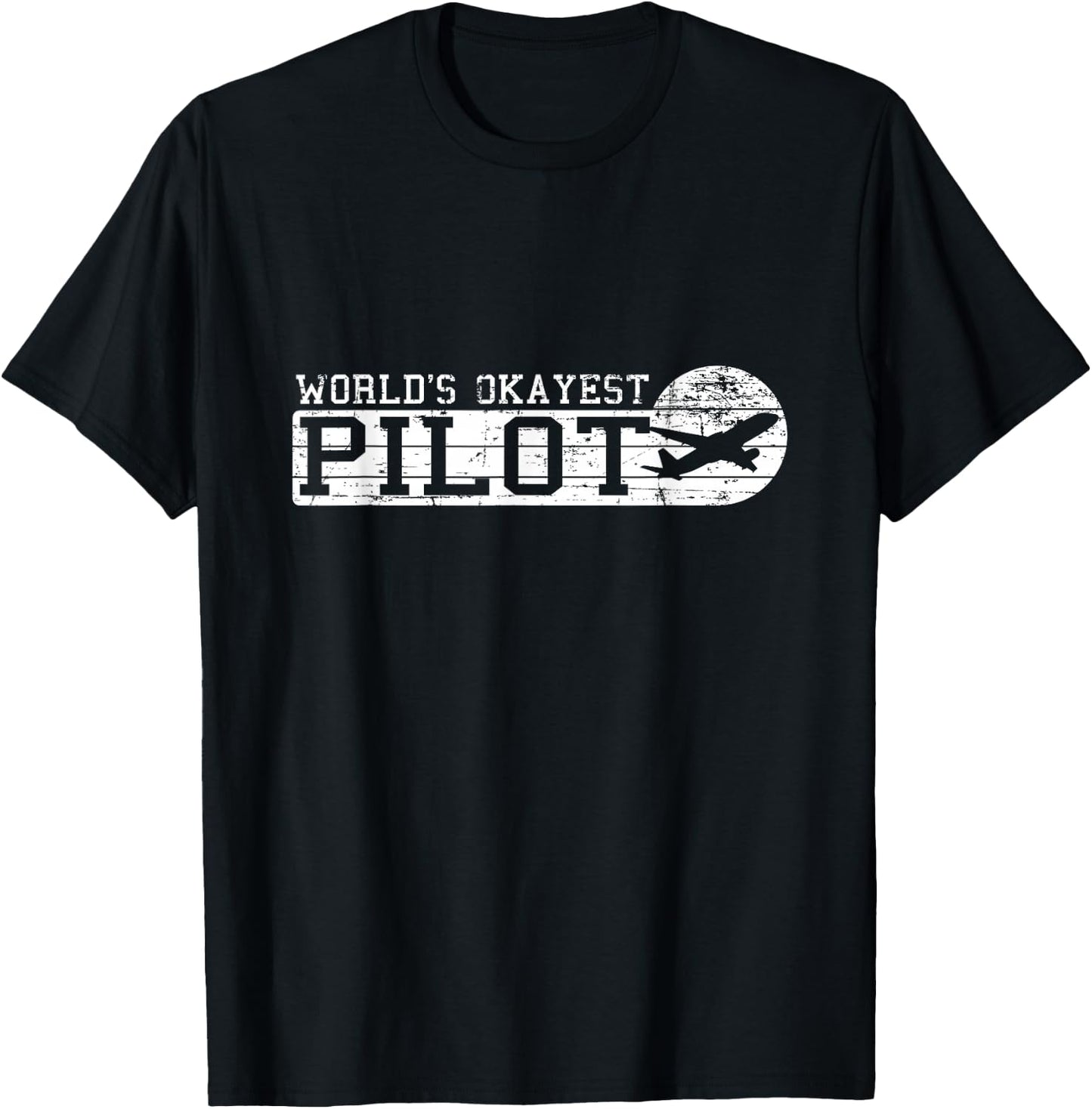 World's Okayest Pilot Funny pilot T-Shirt - T-Shirt | Black