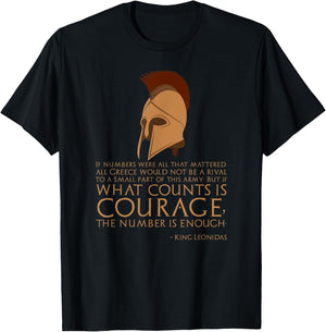 King Leonidas Quote - Battle Of Thermopylae - Ancient Sparta T-Shirt - T-Shirt | Black