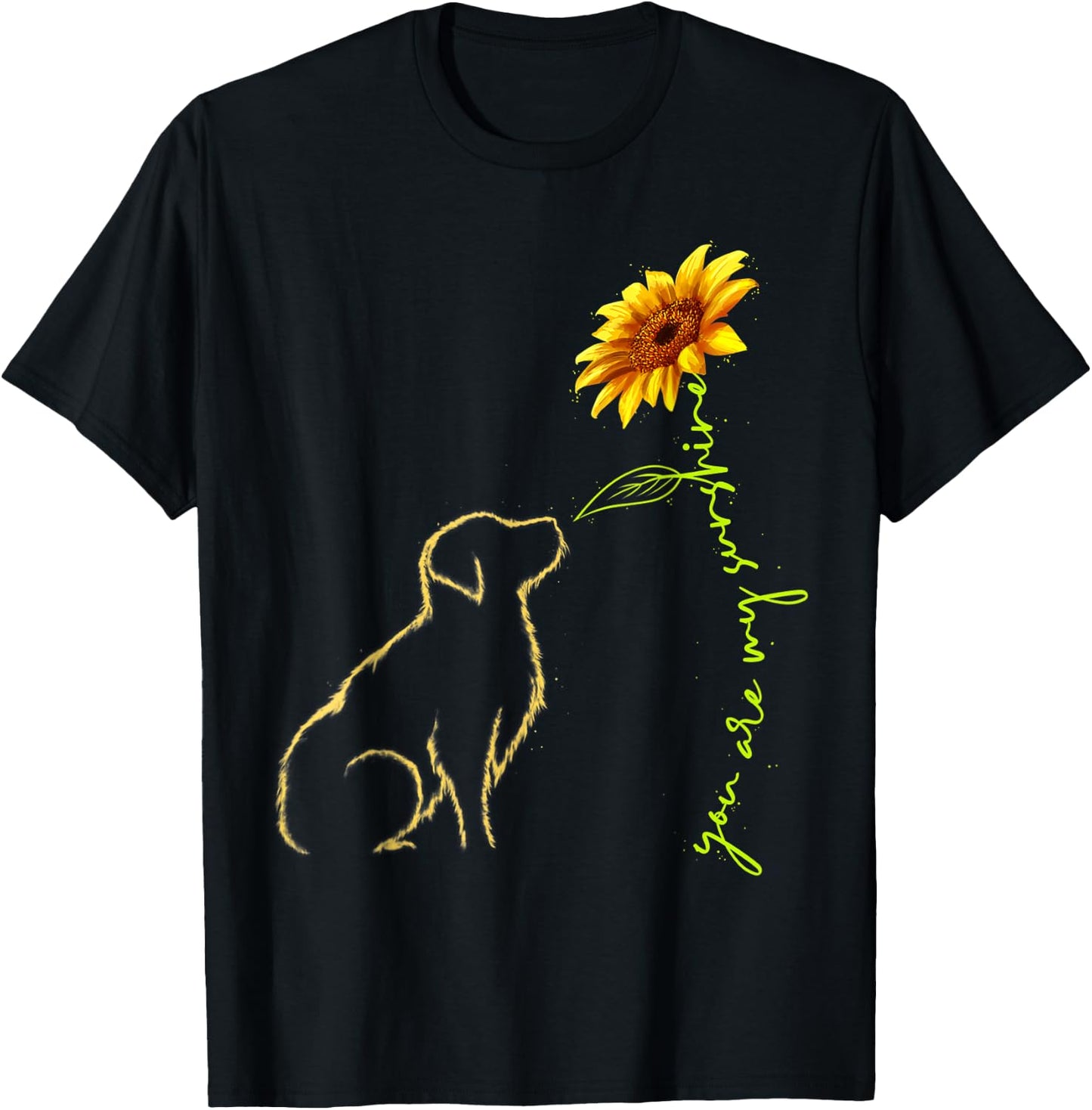 Cute Dog You Are My Sunshines Golden Retrievers Women T-Shirt - T-Shirt | Black