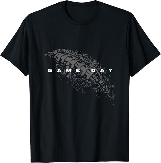 Football Apparel for Football Players or Fans - -Adults, -Kids - Black - S - Short Sleeve - - Modern - Football - Vacation - Cotton 60%, Polyester 40% T-Shirt - T-Shirt | Black