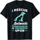 I Rescue Animals because punching people is frowned upon T-Shirt - T-Shirt | Black