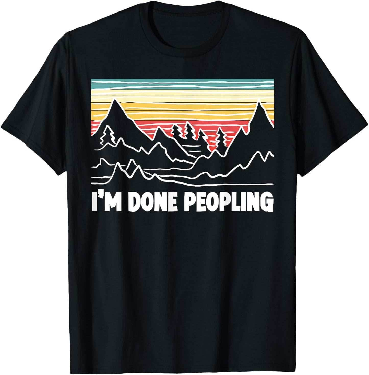 Im Done Peopling for a Introvert Reading Fan T-Shirt - T-Shirt | Black