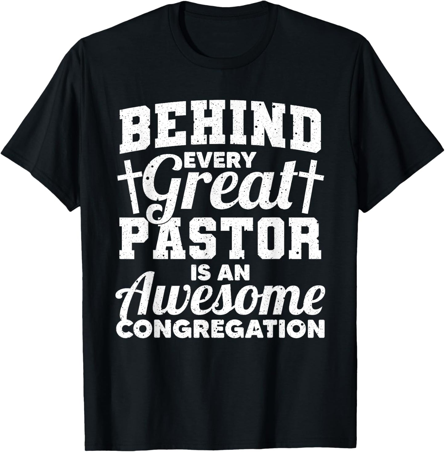 Pastor Appreciation Art Men Women Preacher Clergy Christian T-Shirt - T-Shirt | Black