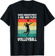 Never Underestimate A Girl Who Plays Volleyball Player Girls T-Shirt - T-Shirt | Black