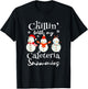 Chillin With My Snowmies Cafeteria Snowman T-Shirt - T-Shirt | Black