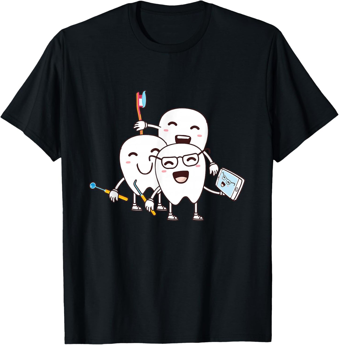 Molar Selfie - Funny Dentist Teeths - Tooth Smile Dentistry T-Shirt - T-Shirt | Black