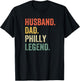 Husband Dad Philly Legend Funny Philadelphia Father Vintage T-Shirt - T-Shirt | Black
