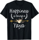 Happiness Is Being A Yaya Shirt Cute Mothers Day Gifts T-Shirt - T-Shirt | Black