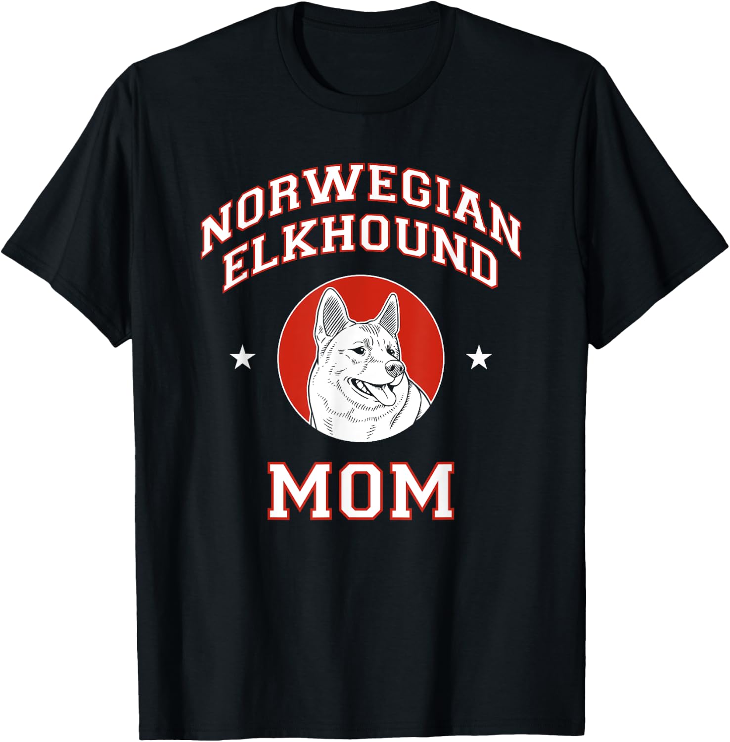 Norwegian Elkhound Mom Dog Mother T-Shirt - T-Shirt | Black