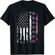 EMT Firefighter Shirt American Flag USA Firefighter EMS T-Shirt - T-Shirt | Black
