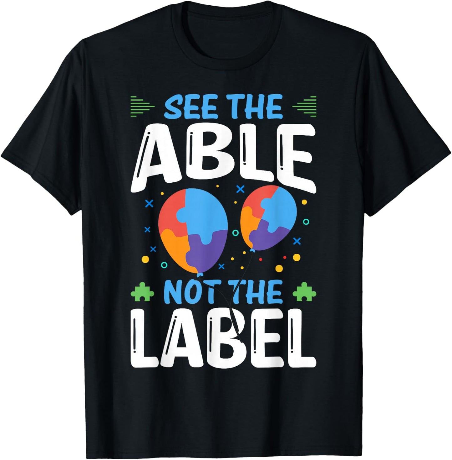 See The Able Not The Label T-Shirt - T-Shirt | Black