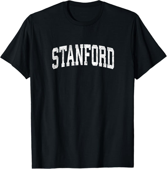 Stanford California CA Vintage Athletic Sports Design T-Shirt - T-Shirt | Black