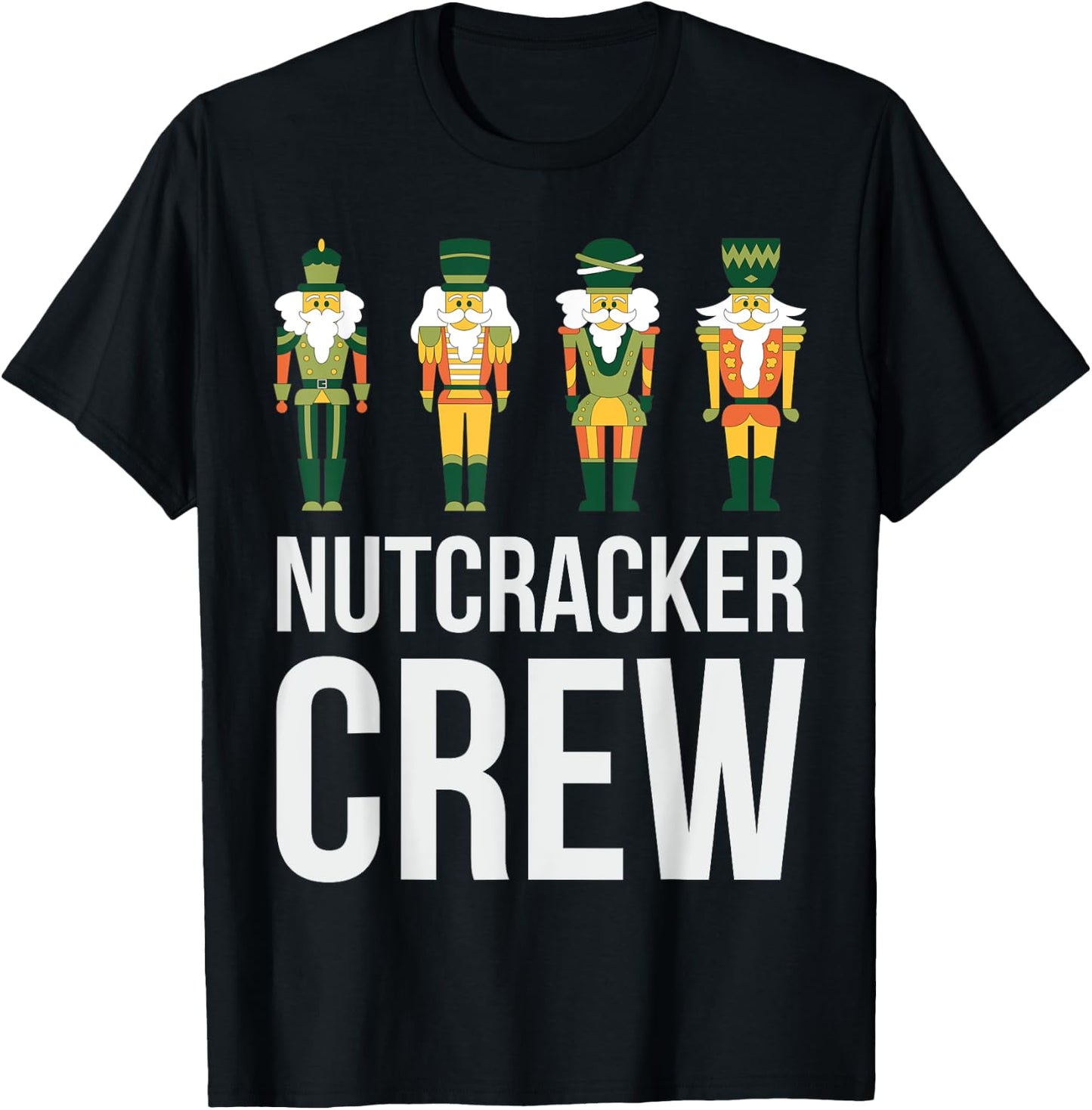 Nutcracker Crew Family Matching Xmas Boys Men Santa T-Shirt - T-Shirt | Black
