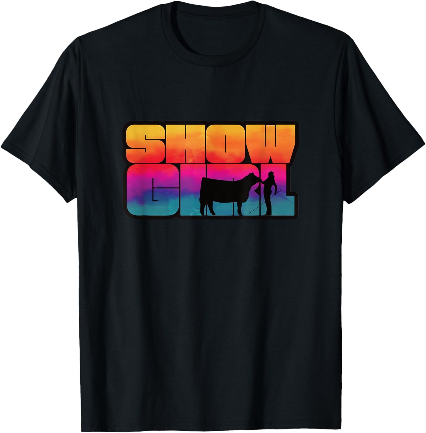 Show Girl - Fun Livestock Cattle Showing T-Shirt - T-Shirt | Black