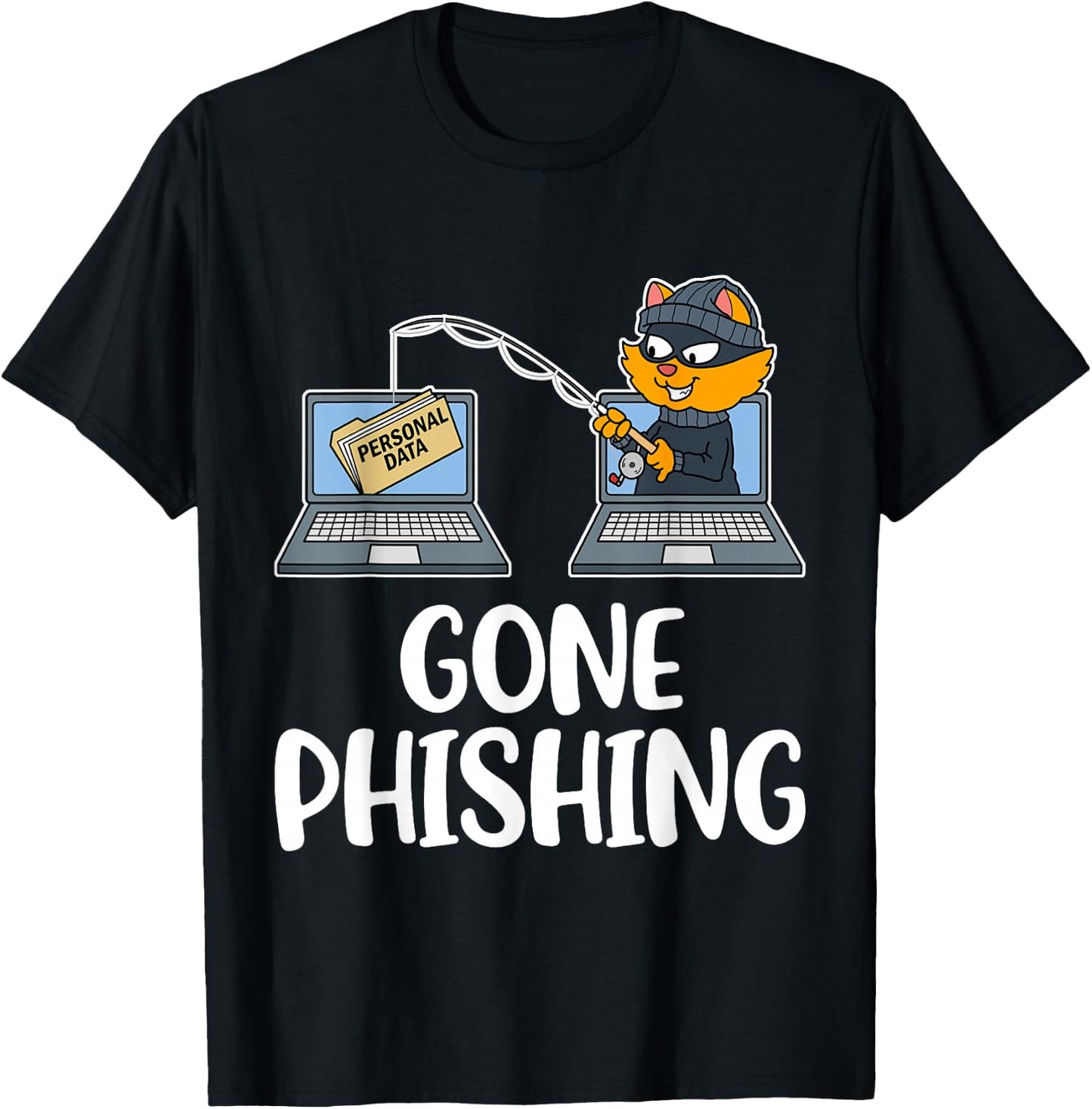 Gone Phishing T-Shirt - T-Shirt | Black