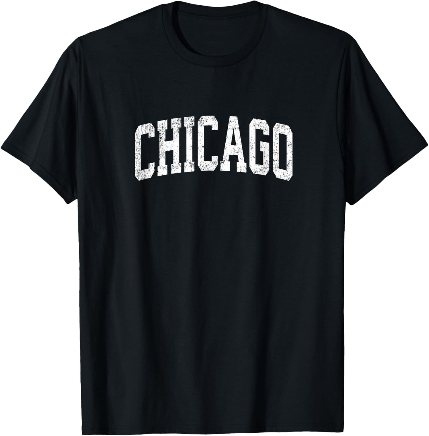 Chicago Illinois IL Vintage Athletic Sports Design T-Shirt - T-Shirt | Black