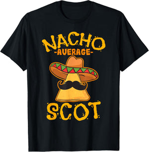 Nacho Average Scot Heritage Scotland Roots T-Shirt - T-Shirt | Black