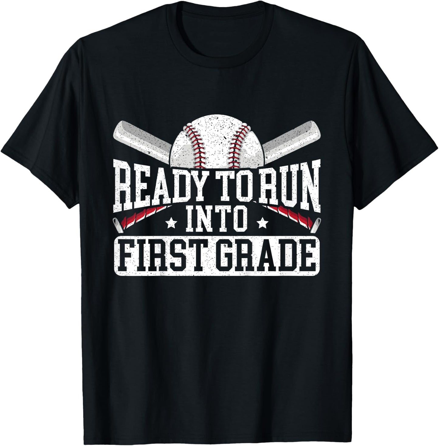 Kids Ready To Run Into First Grade First Day Of School T-Shirt - T-Shirt | Black