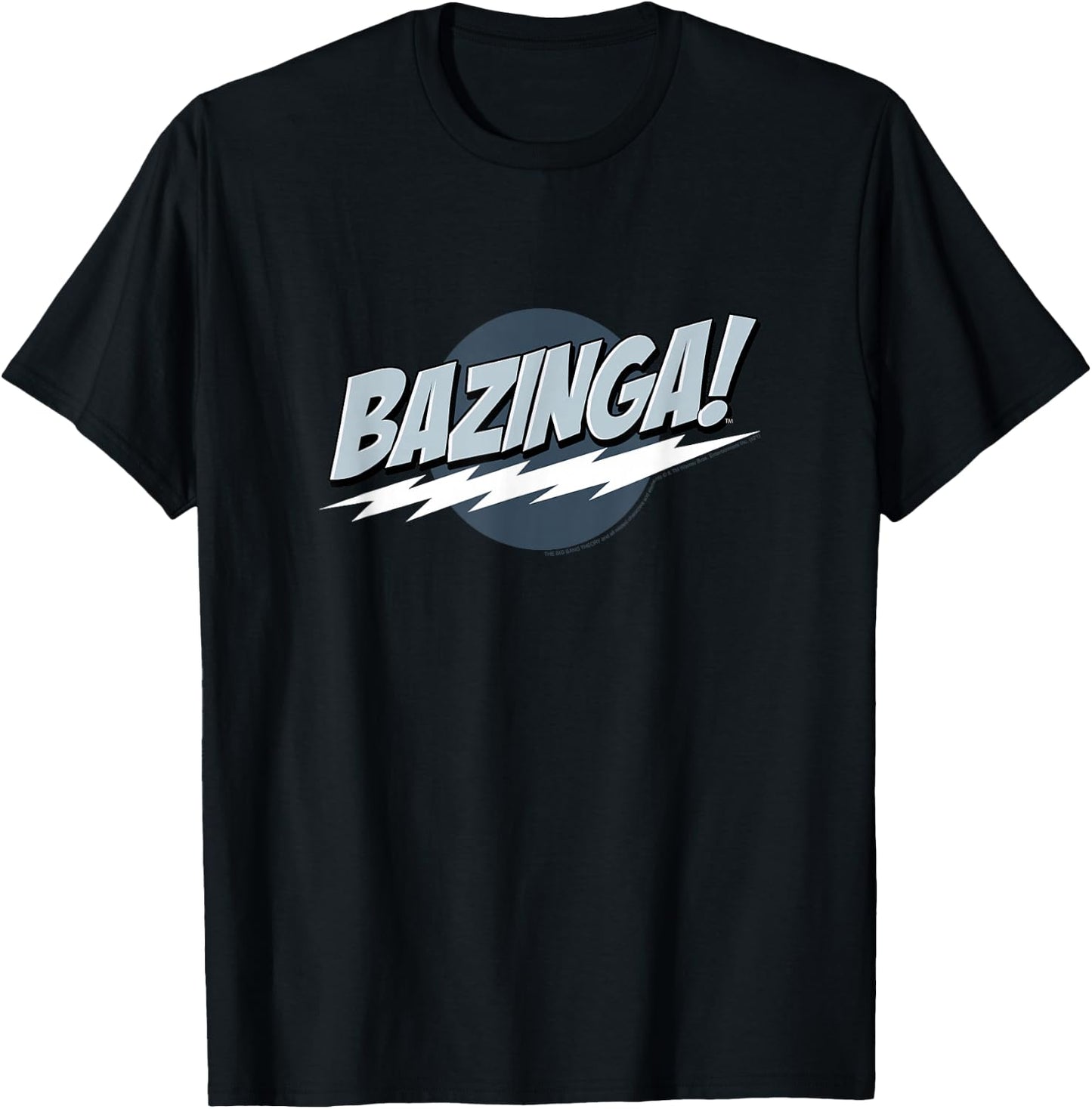 The Big Bang Theory Bazinga Cool Tones Logo TV Show T-Shirt - T-Shirt | Black