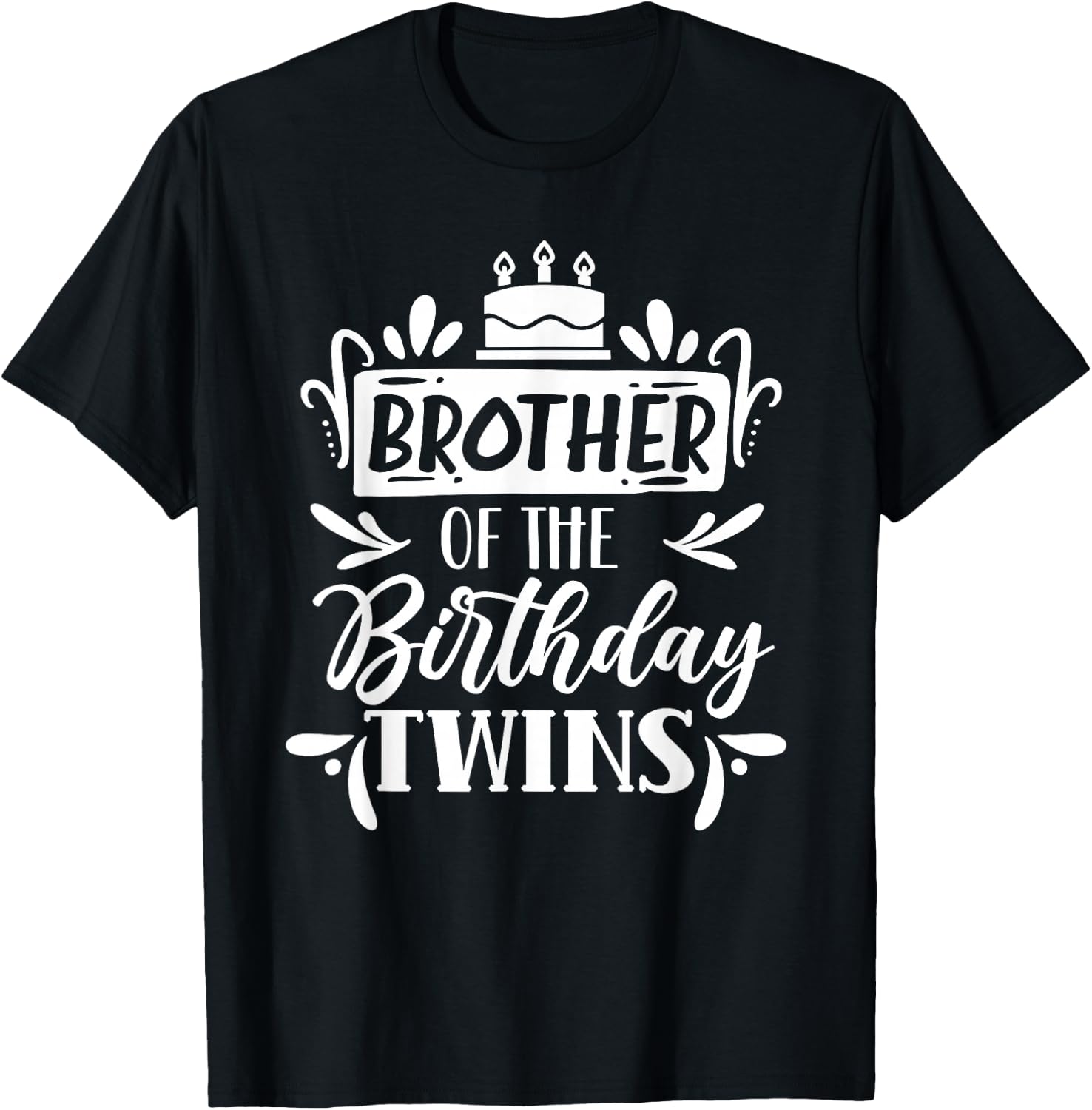 Brother The Birthday Twins Twin Birthday T-Shirt - T-Shirt | Black