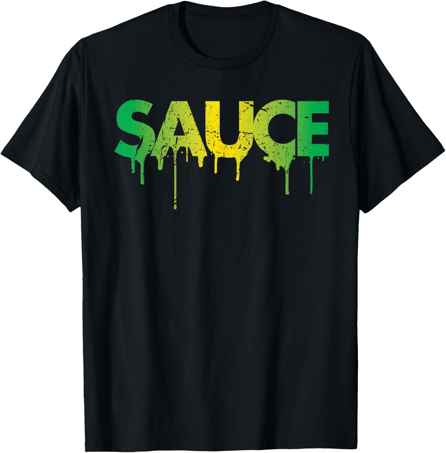 Sauce Melting Trending Dripping Messy Saucy Brazil Gift T-Shirt - T-Shirt | Black