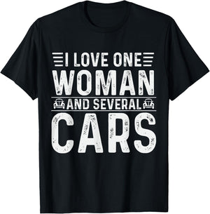 Mechanical Dad I Love One Woman And Several Cars Mechanic T-Shirt - T-Shirt | Black