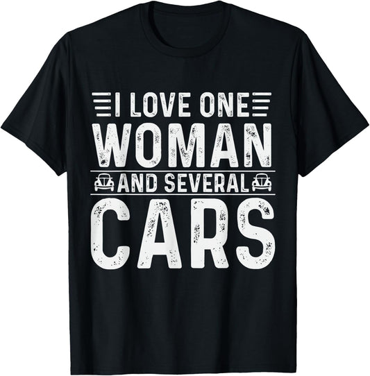 Mechanical Dad I Love One Woman And Several Cars Mechanic T-Shirt - T-Shirt | Black