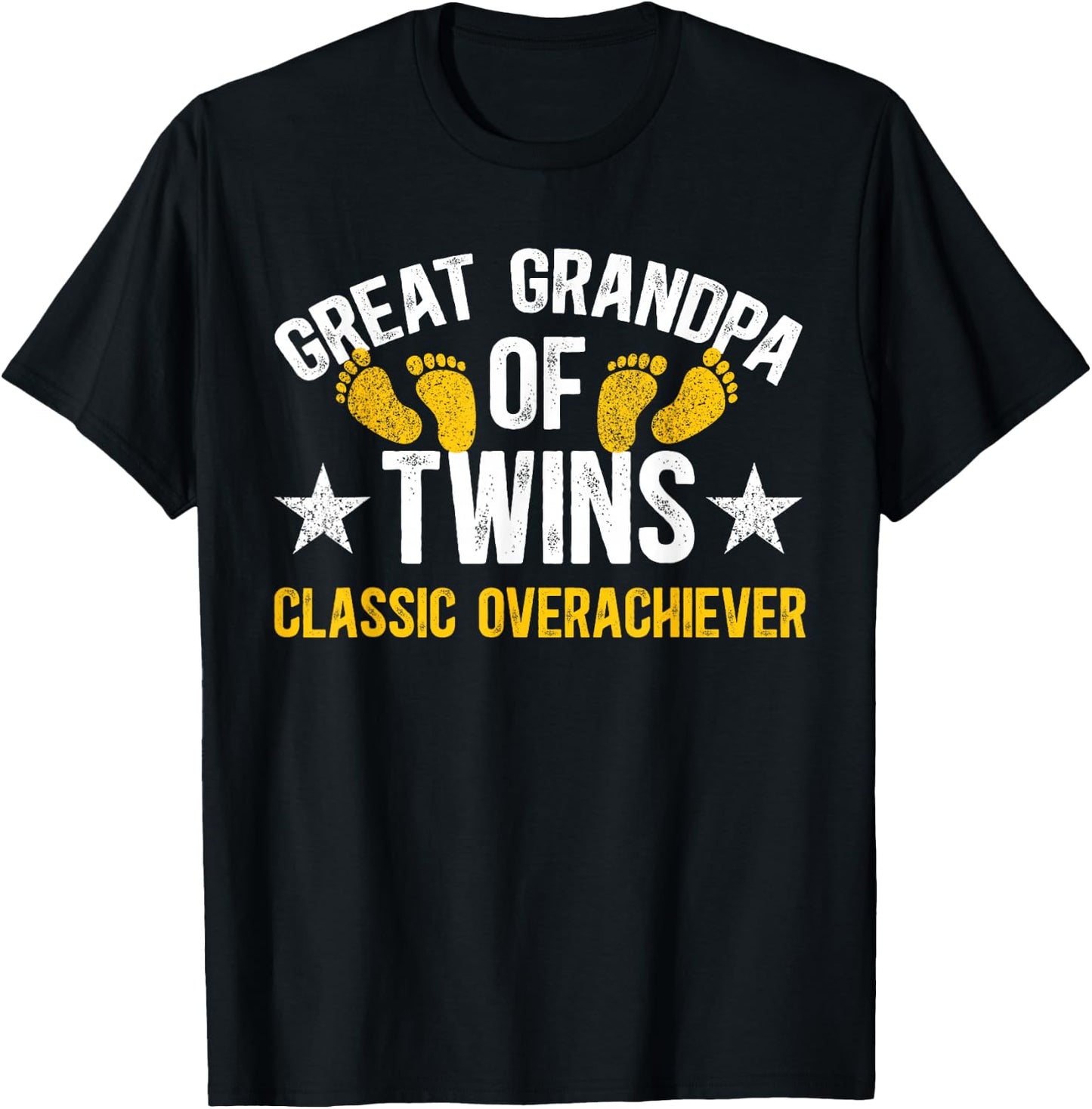 Twin Great Grandpa Of Twins Classic Overachiever T-Shirt - T-Shirt | Black