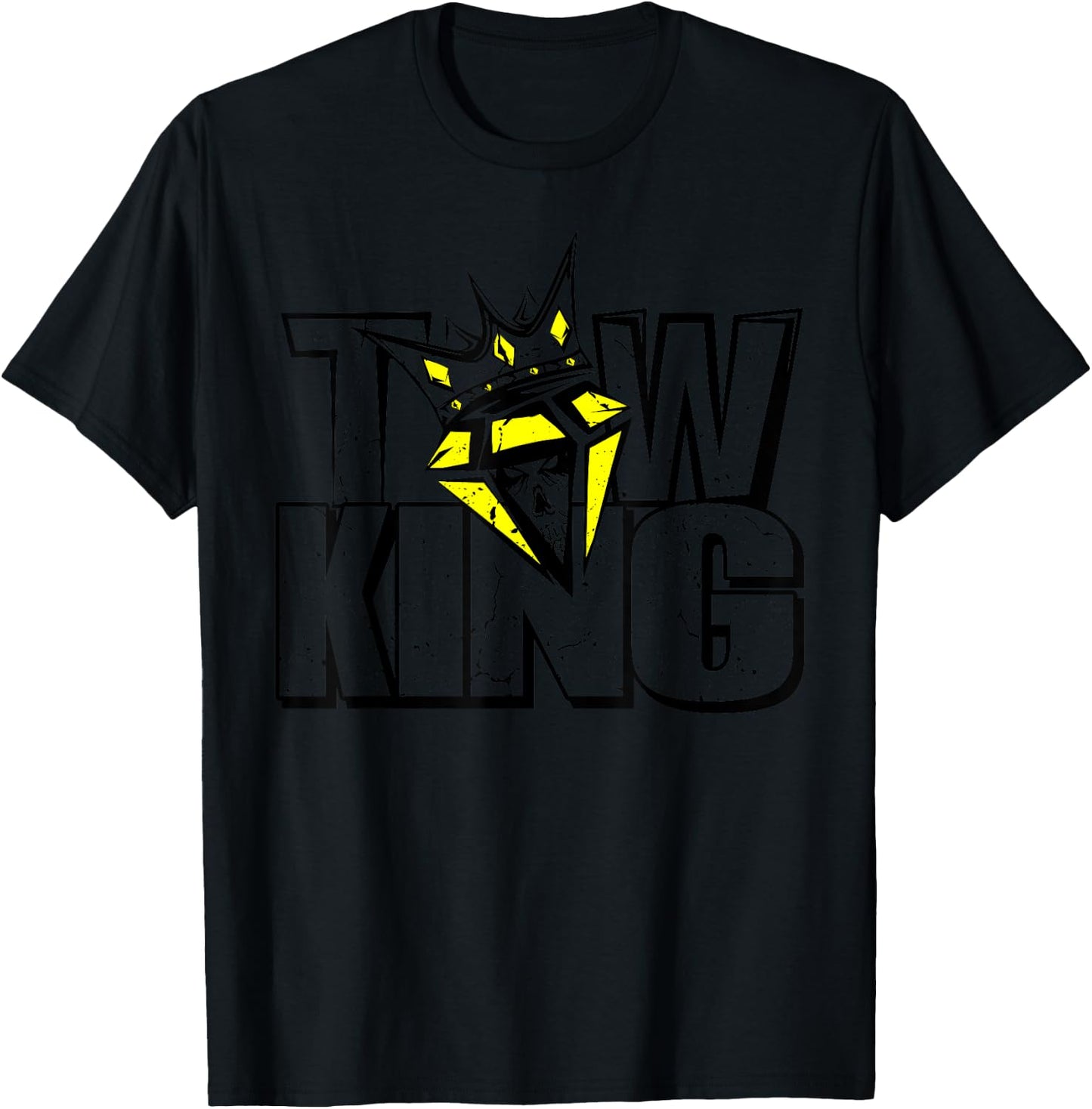 Tow King Tow Truck Operator Logo T-Shirt - T-Shirt | Black