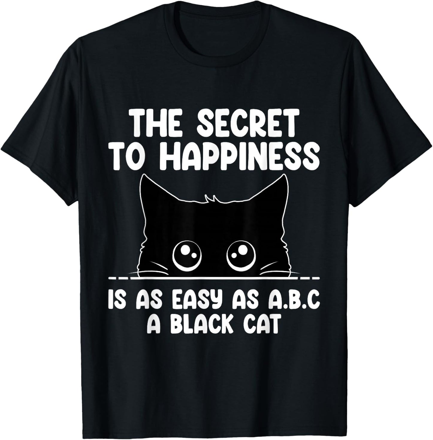 Black Cat Kitten Lover Funny Feline Pet Owner Women Girls Kids T-Shirt - T-Shirt | Black