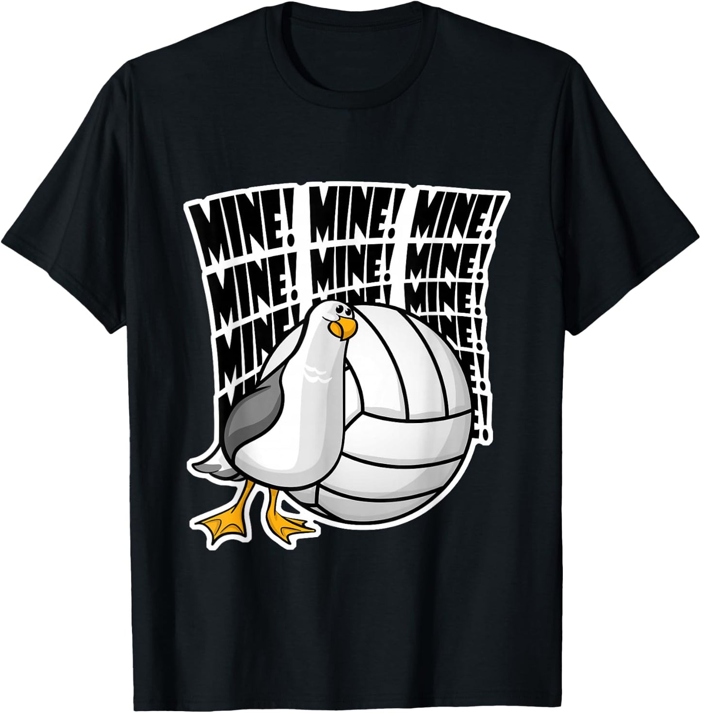Volleyball Mine Mine Mine T-Shirt - T-Shirt | Black
