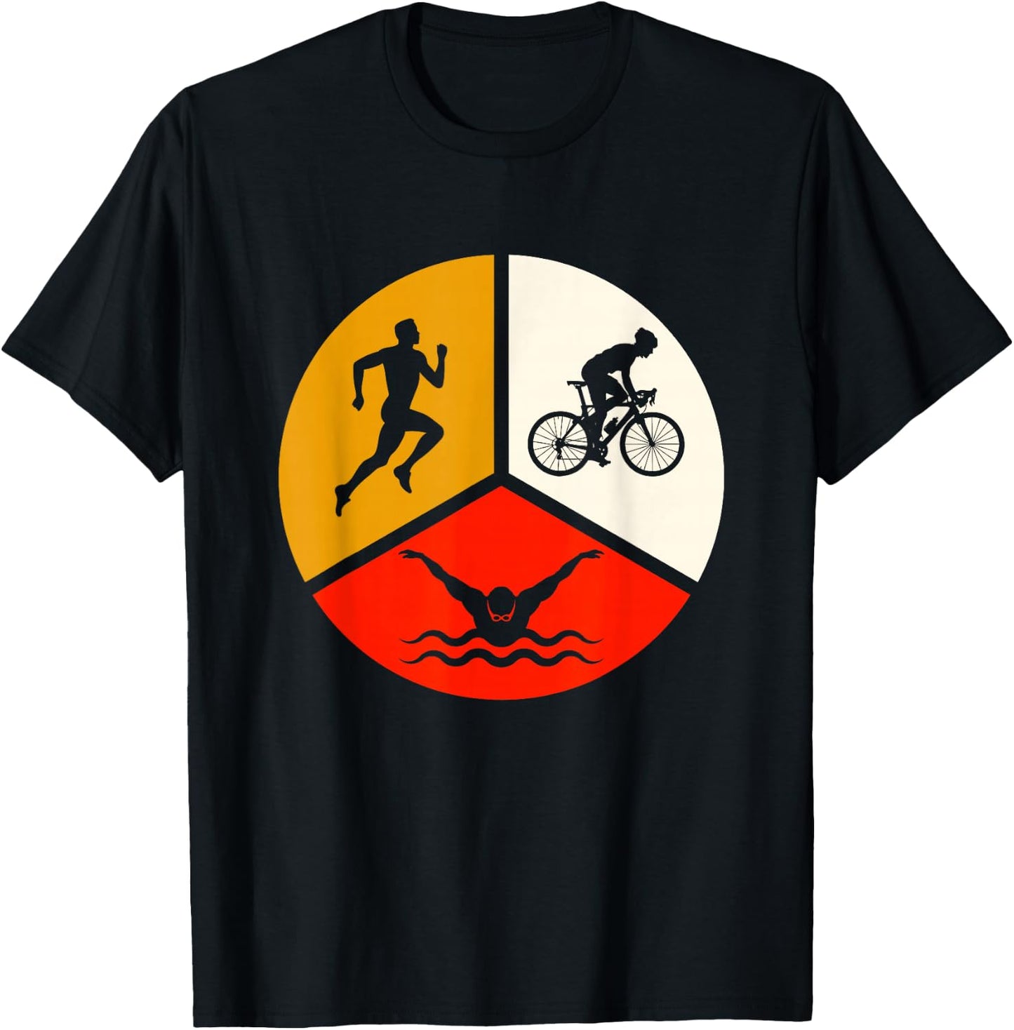 Perfect Triathlon Sport Design Swim Bike Run Triathlete T-Shirt - T-Shirt | Black
