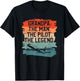 Grandpa The Man The Pilot The Legend Aviation Aviator T-Shirt - T-Shirt | Black