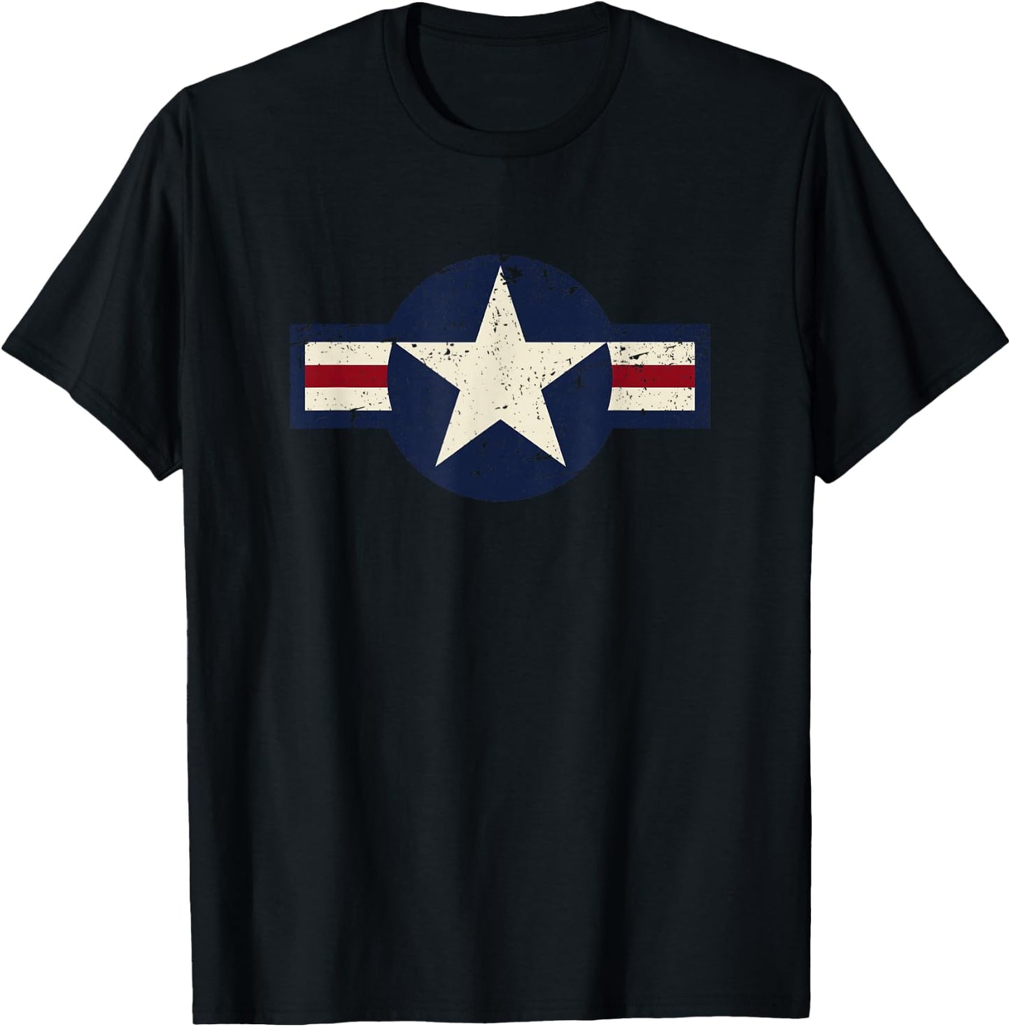 Vintage 1947 to Present Style US Military Aviation Roundel T-Shirt - T-Shirt | Black
