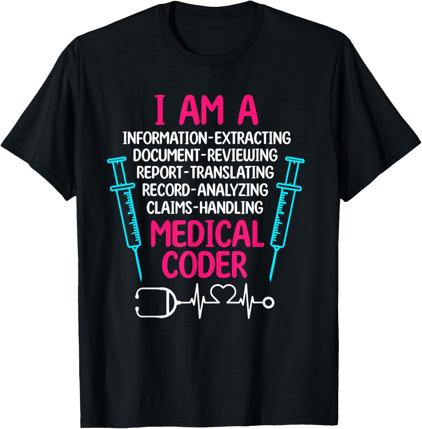 Medical Coder T-Shirt - T-Shirt | Black