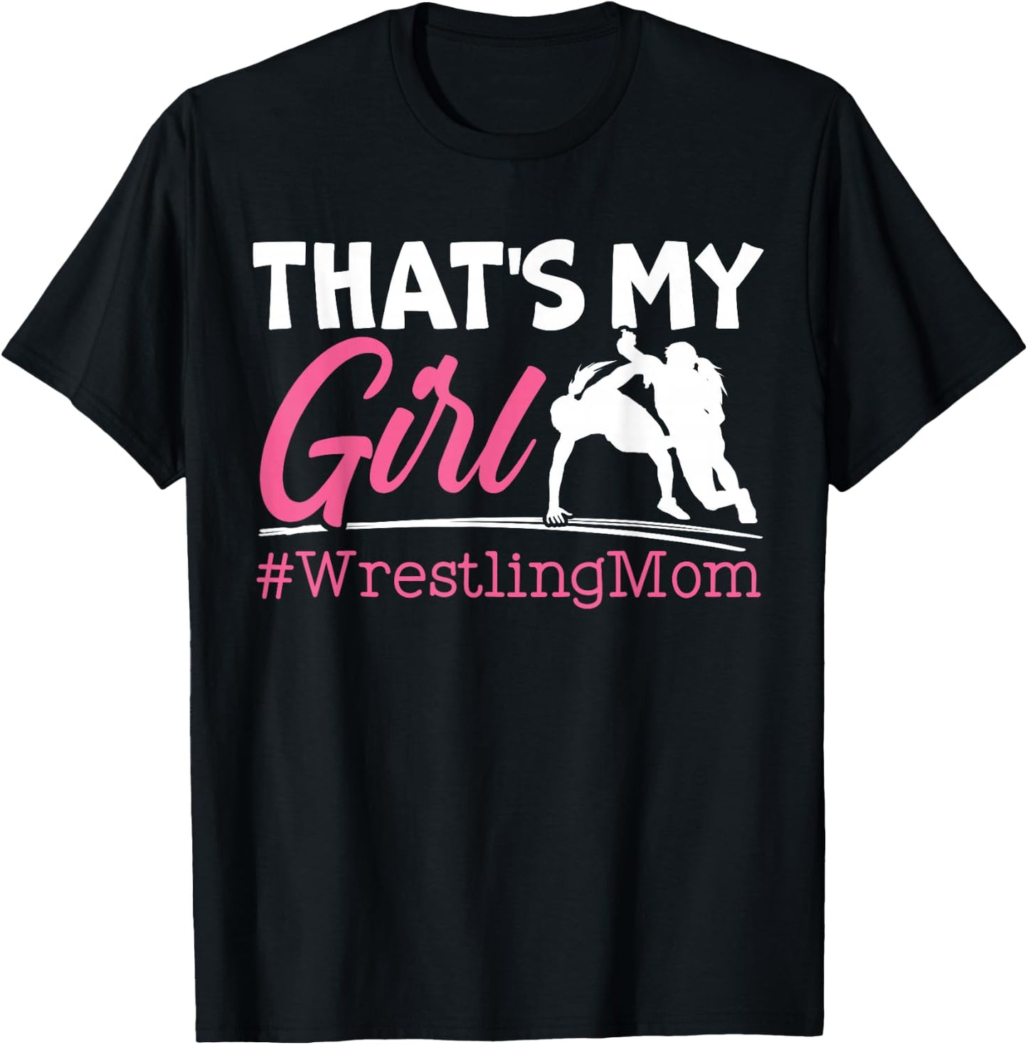 Women's Wrestling Mom Proud Mom T-Shirt - T-Shirt | Black