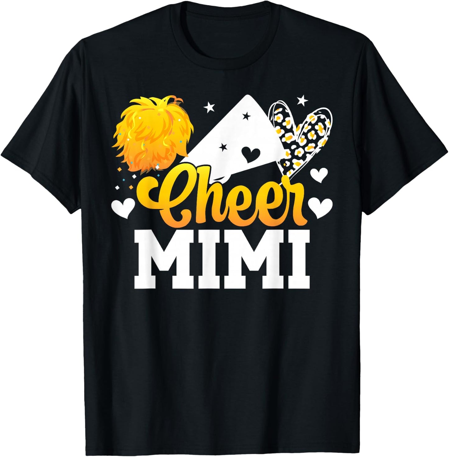 Cheer Mimi Of A Cheerleader Mimi Cheerleading Mimi Grandma T-Shirt - T-Shirt | Black
