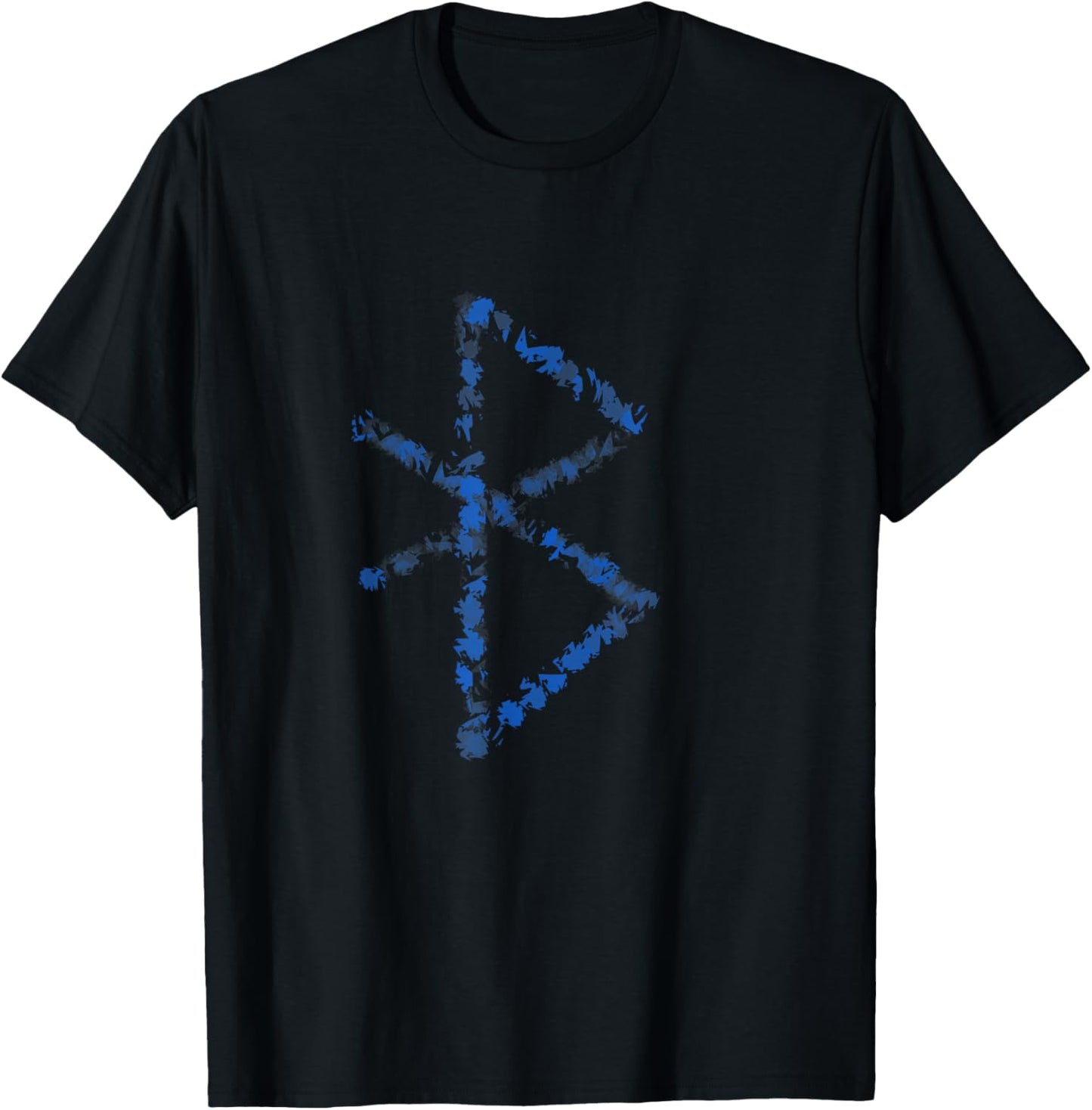 Abstract Blue Bluetooth Symbol T-Shirt - T-Shirt | Black