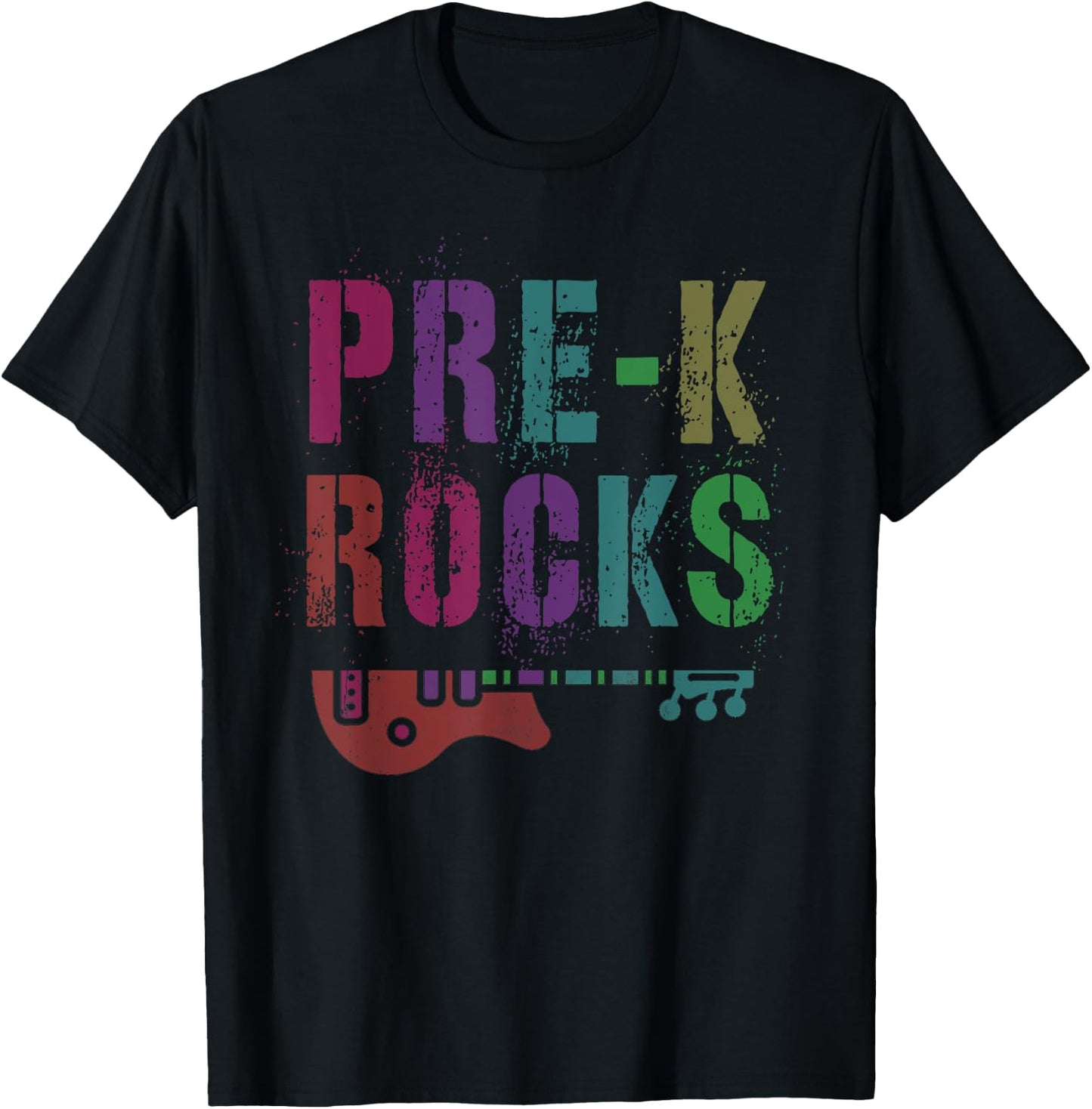 PRE-K ROCKS Teacher Rockstar Ready Crush PreK Bruh We Back T-Shirt - T-Shirt | Black