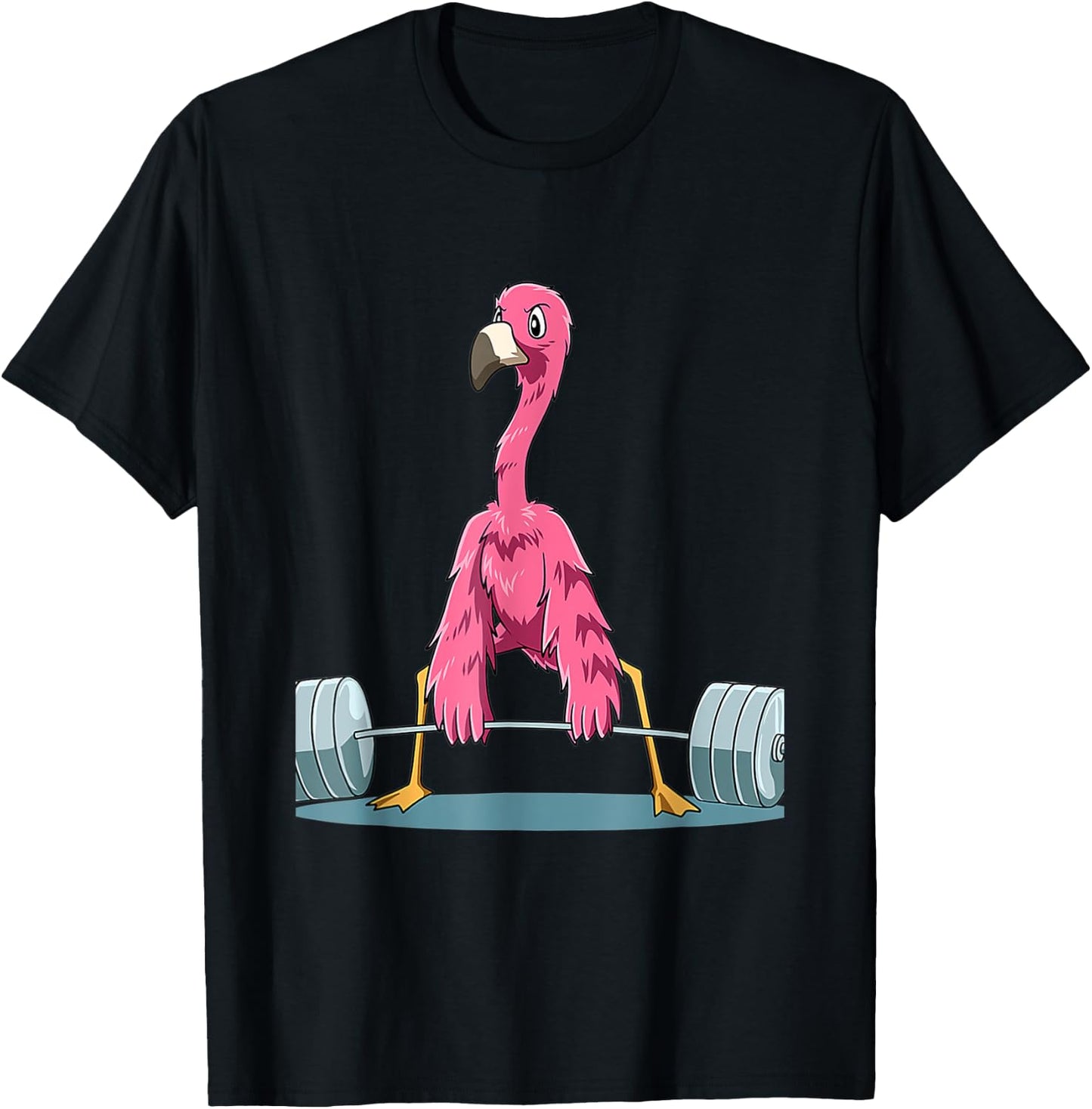 Weightlifting Flamingo Deadlifting Flamingo Powerl T-Shirt - T-Shirt | Black