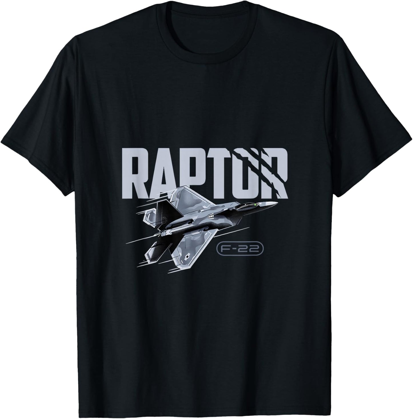 F-22 Raptor Military Jet Aircraft T-Shirt - T-Shirt | Black