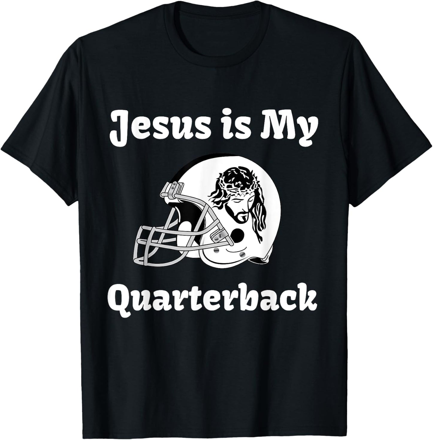 Funny Jesus Fantasy Football T Shirt T-Shirt - T-Shirt | Black